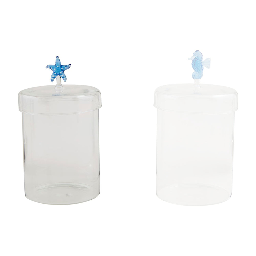 Mud Pie Starfish & Seahorse Canisters