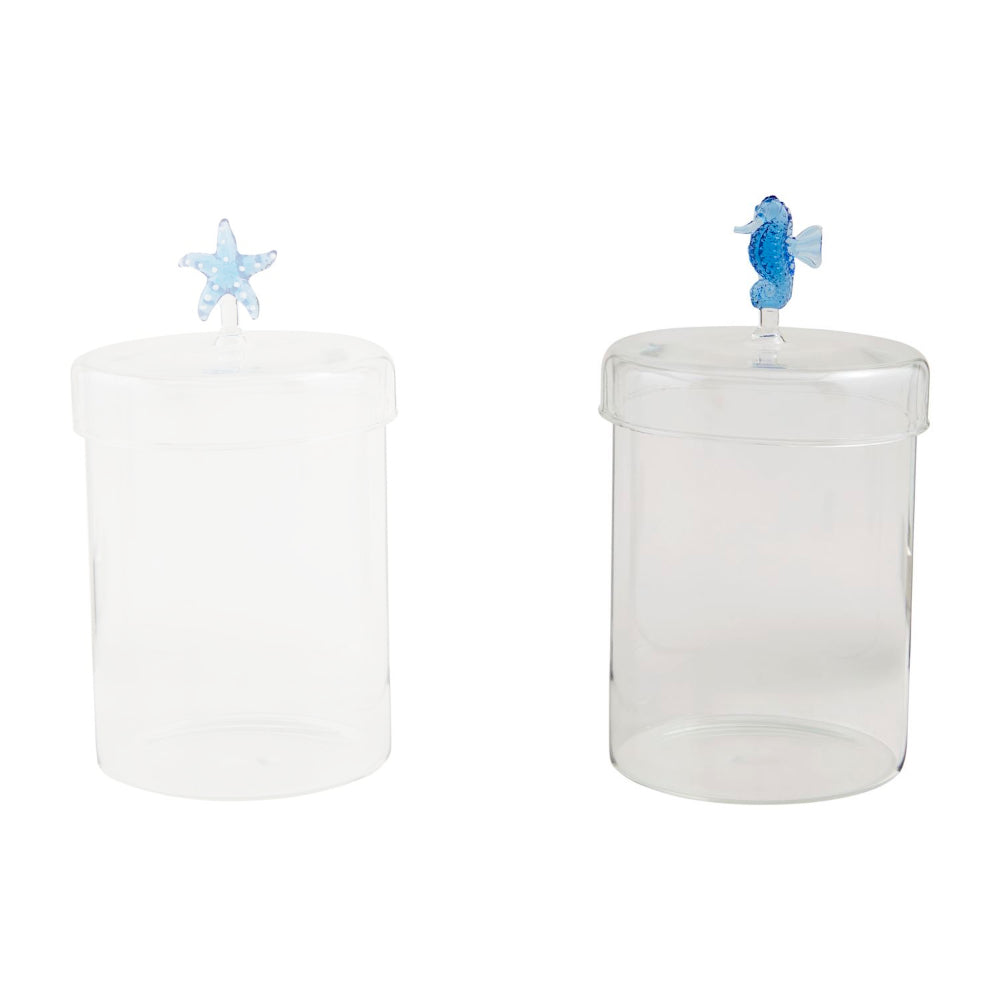Mud Pie Starfish & Seahorse Canisters