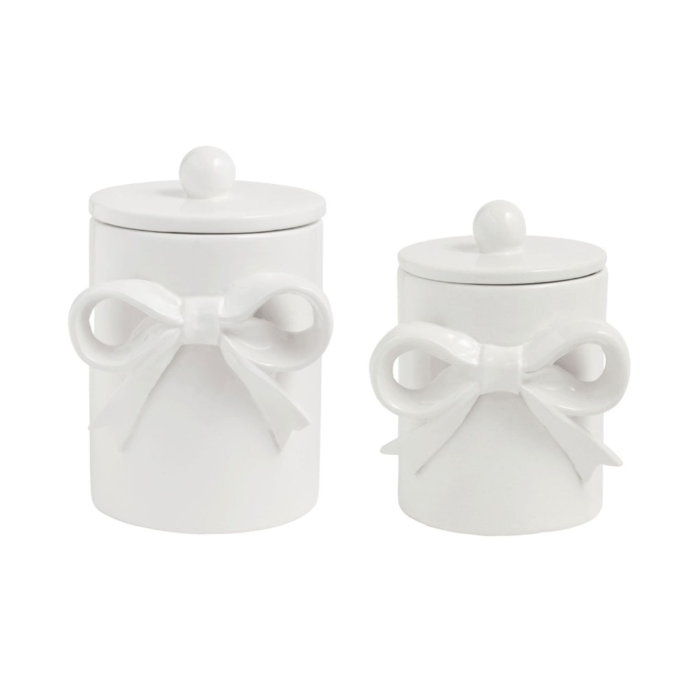 Mud Pie Bow Canisters
