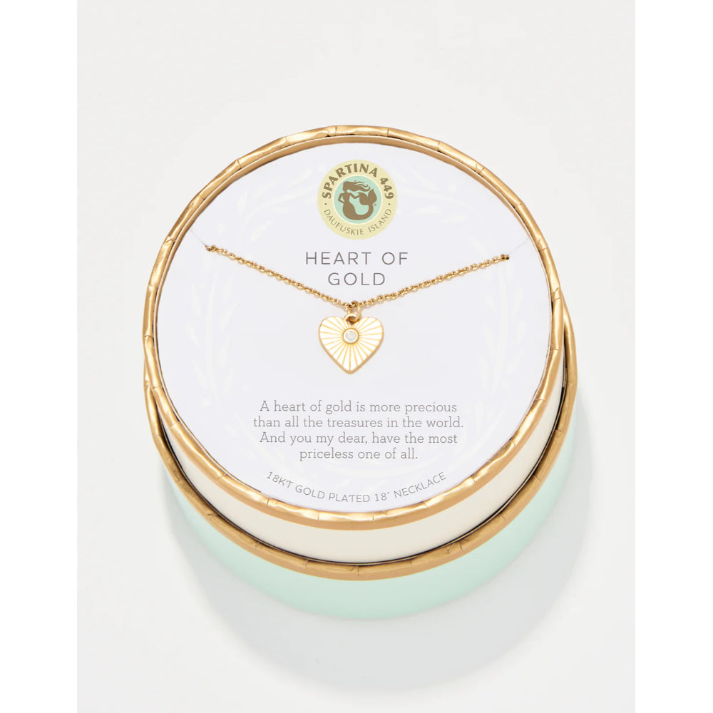 Spartina Sea La Vie Heart of Gold Necklace