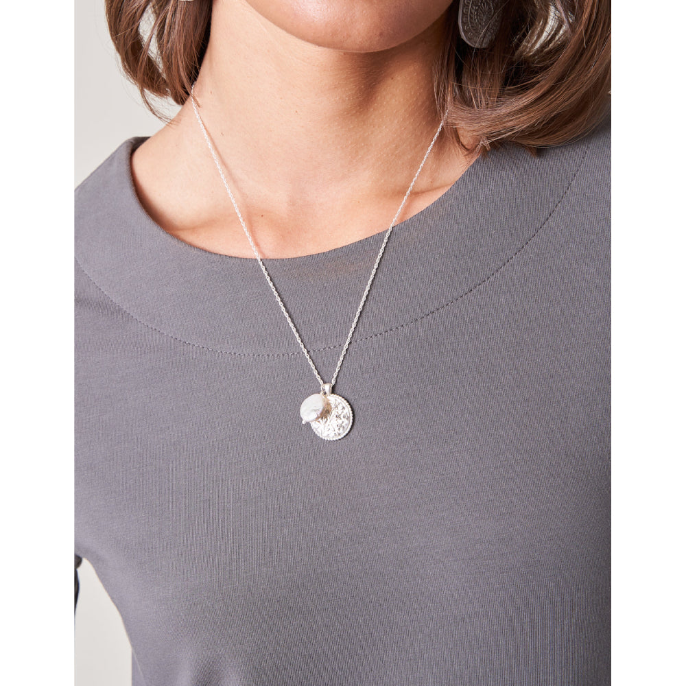 Spartina Island Fringe 3/4 Sleeve Dress, Anchor Gray - XS