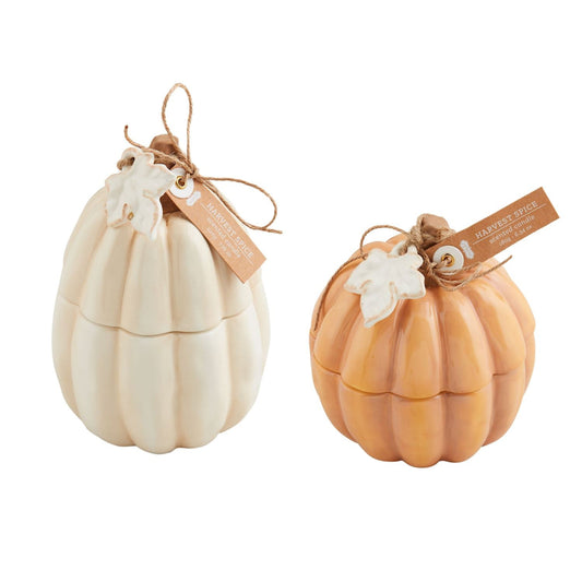 Mud Pie Ceramic Pumpkin Candle