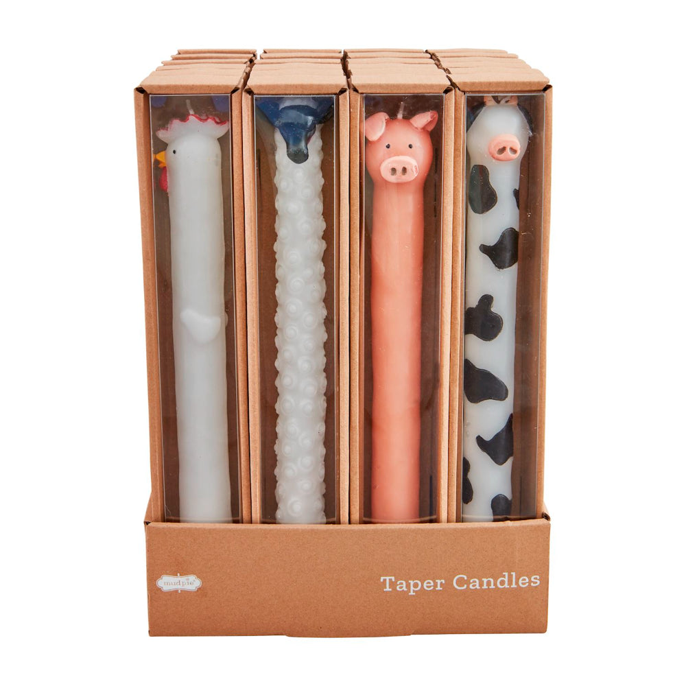 Mud Pie Farm Animal Taper Candles