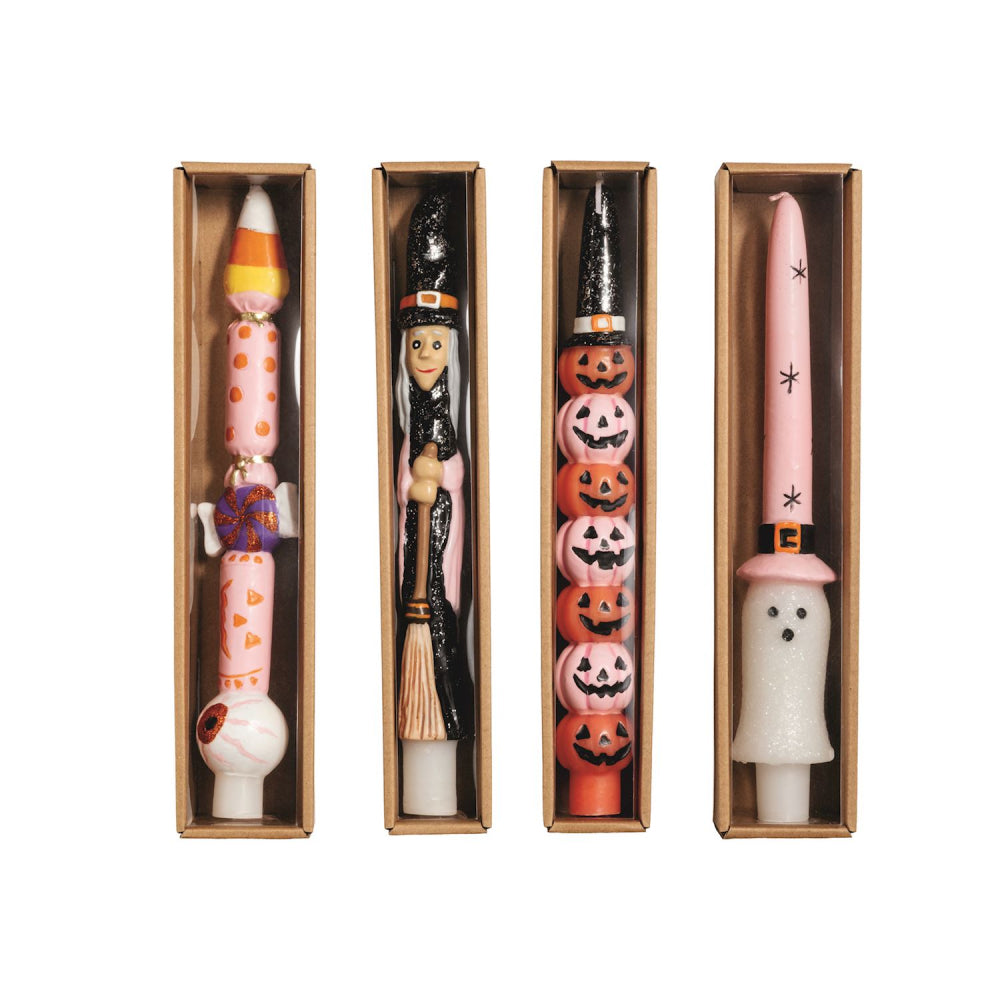 Mud Pie Halloween Glitter Taper Candles