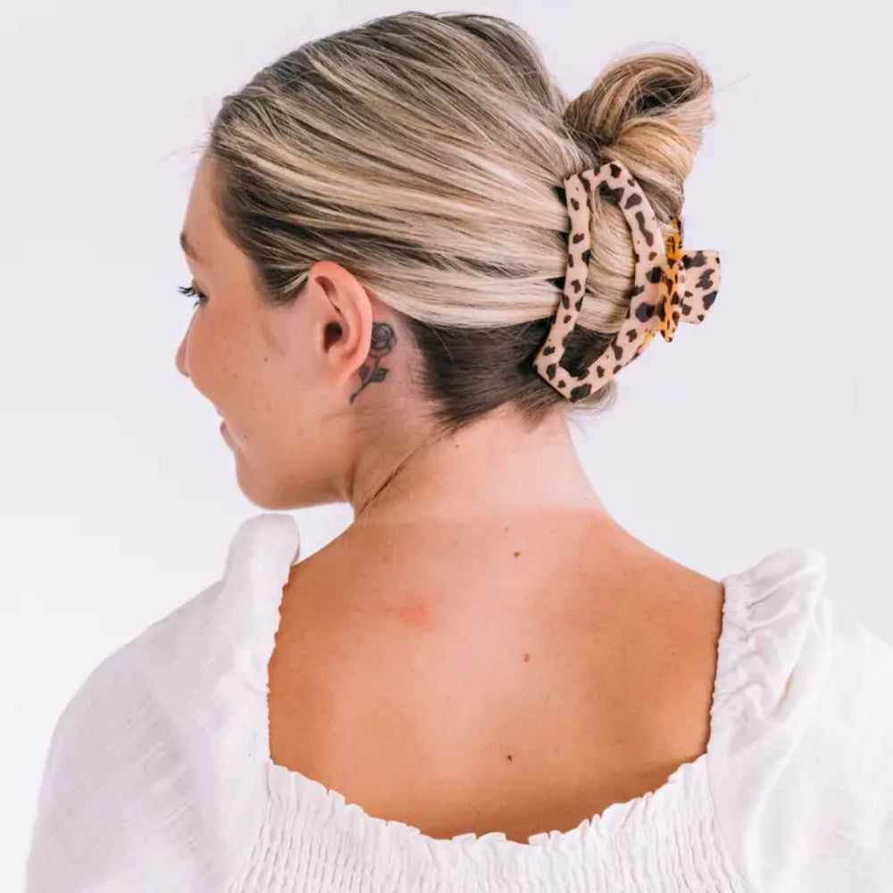 TELETIES Open Blonde Tortoise Hair Clip