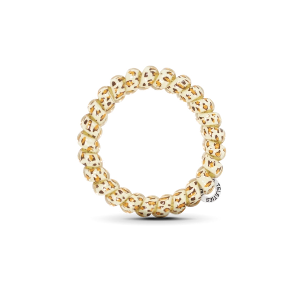 TELETIES Spiral Hair Coils Leopard Hair Ties (Set of 3) - Large