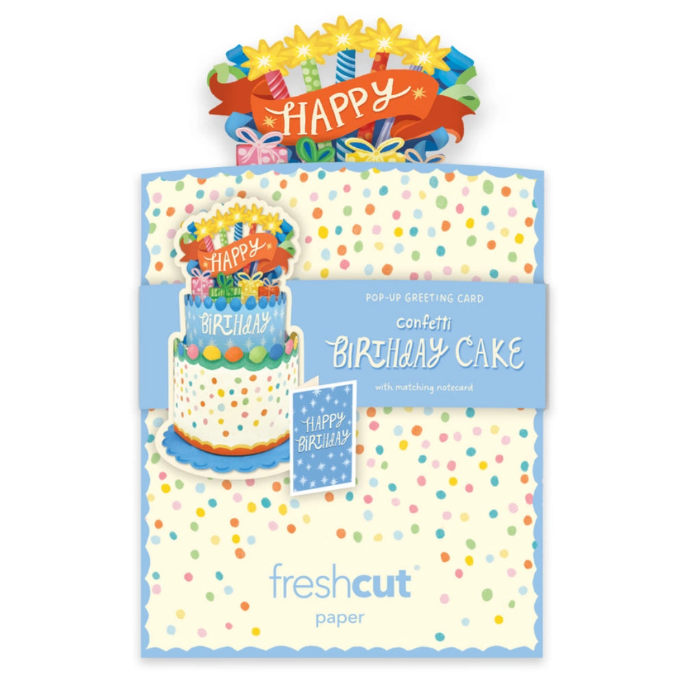 Mini Confetti Birthday Cake Greeting Cards