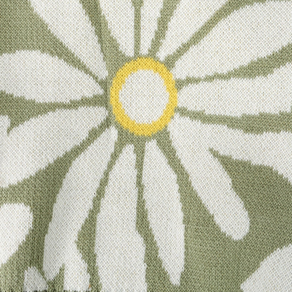 Viverano Organics Wildflower Organic Jacquard Knit Baby Blanket