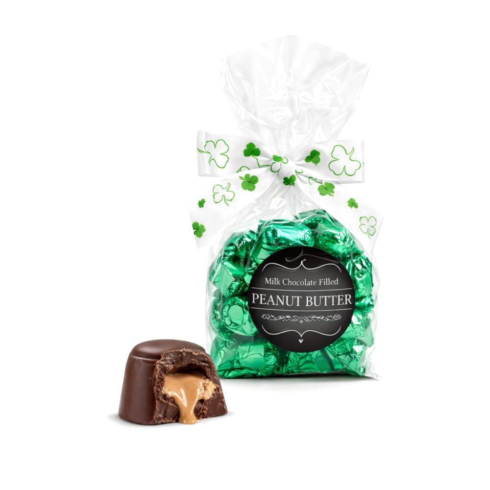 Abdallah Candies 6.75oz Bag Milk Chocolate Peanut Butter Bites With St Patrick's Day Bow