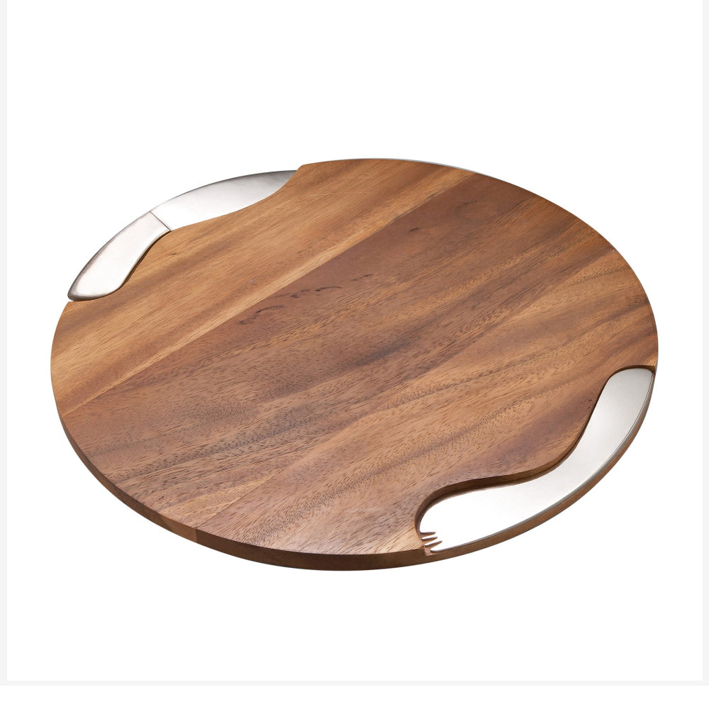 Nambé Cheese Block w/ Knife and Spreader