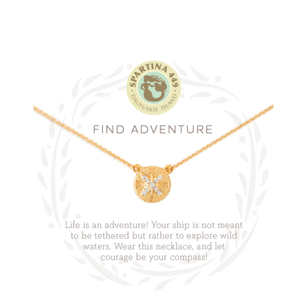 Spartina Sea La Vie Necklace 18" Adventure/Compass