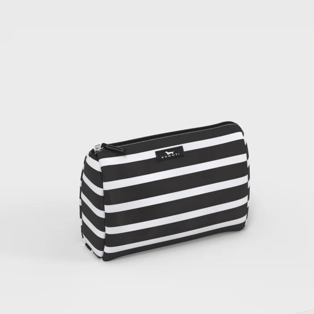 Packin Heat Toiletry Bag Black White Stripe