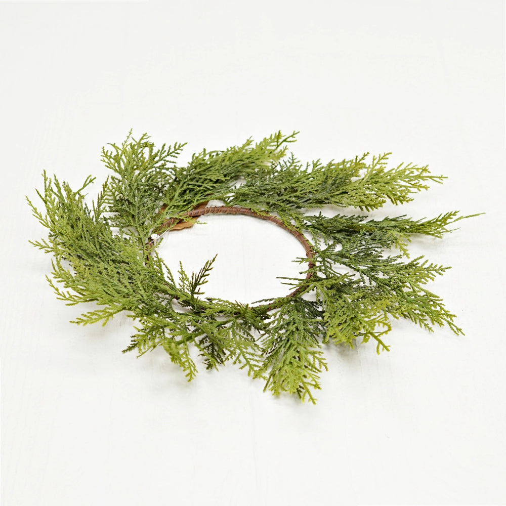 Holiday Depot 6.5in Ring-Superior Real Touch Mix Cedar Wreath