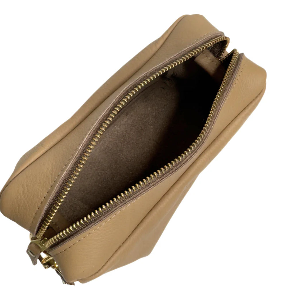 Beaudin Designs Val Shoulder Bag in Mocha Leather & Upcycled LV