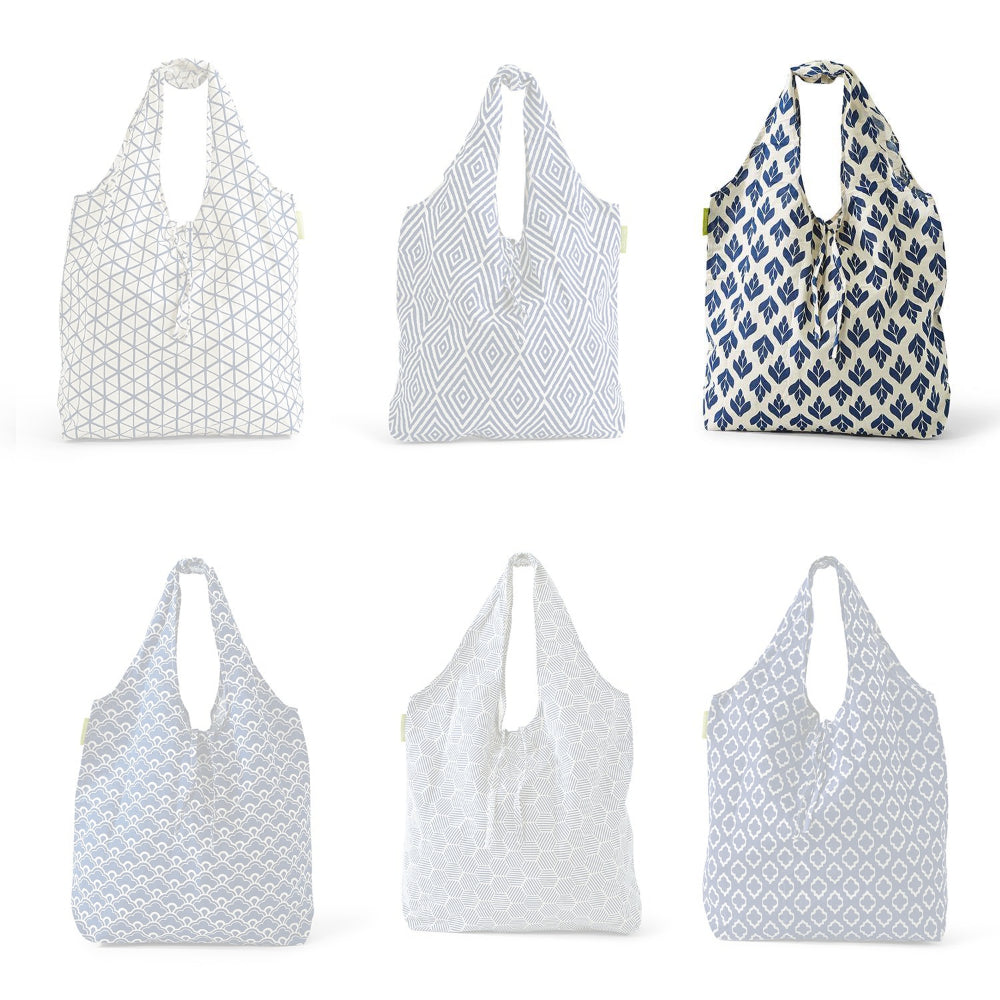 Two's Company Chinoiserie Blue & White Reusable Market Bag