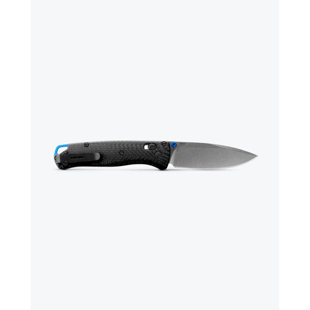 Fishing knife with a black handle on a white background