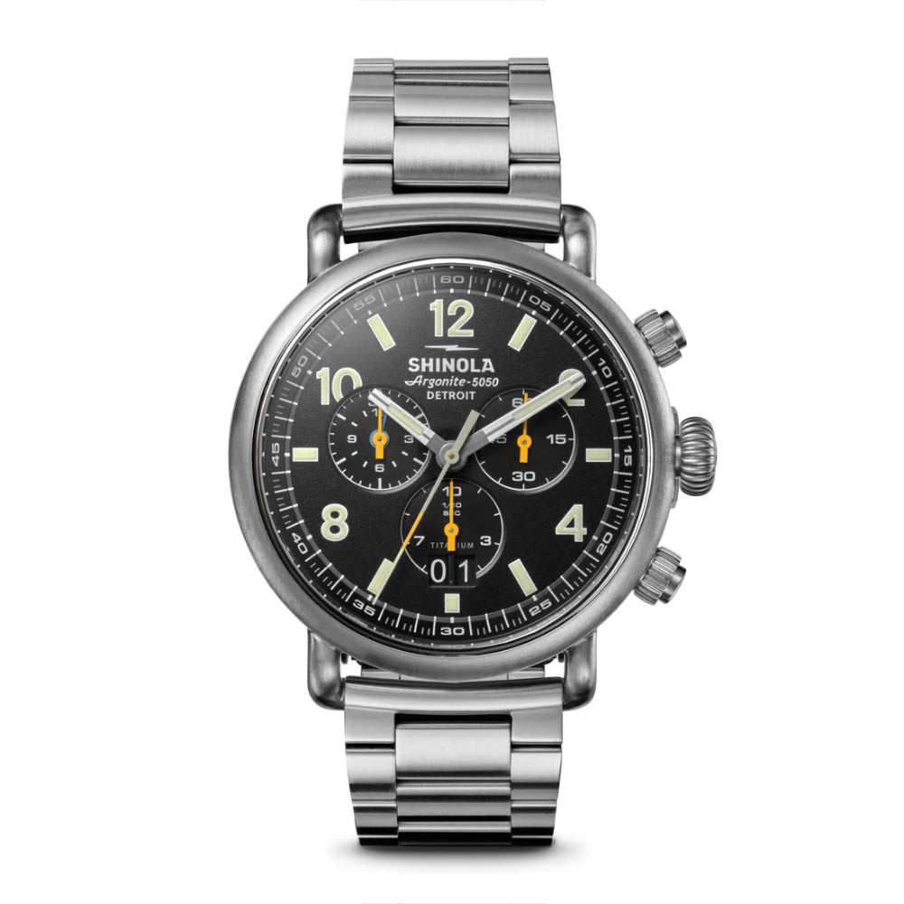 Shinola Runwell Chronograph West Wind Watch Gift Set with Additional Strap