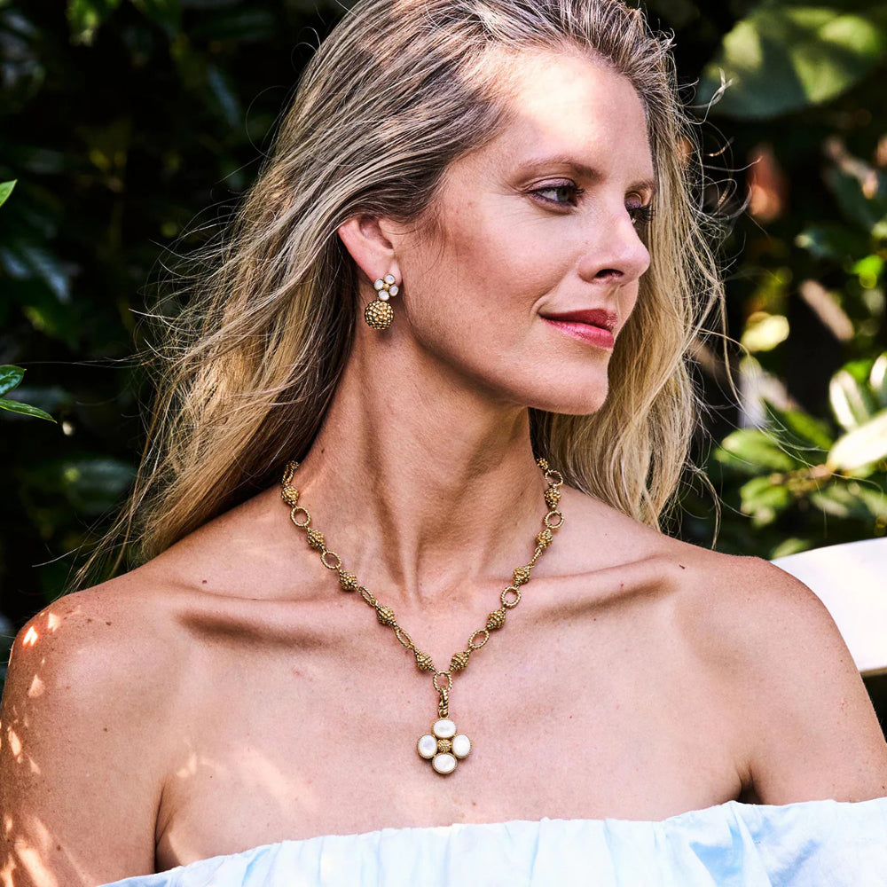 Capucine De Wulf Berry Clover Drop Earrings