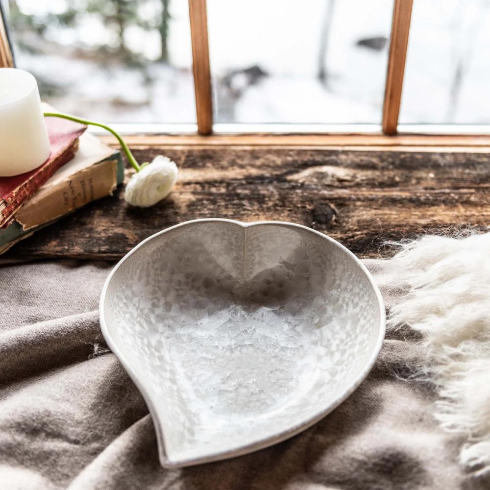 Simon Pearce Crystalline Twist Heart Bowl