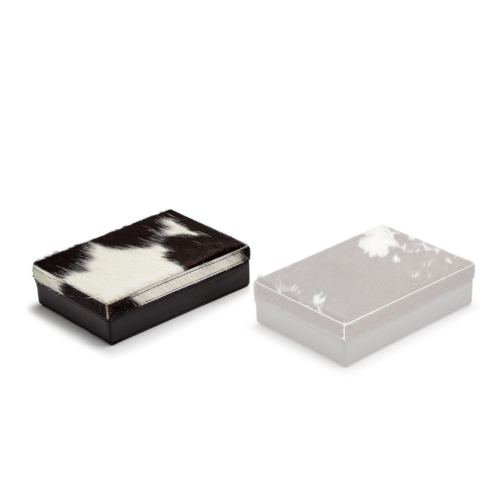 Two's Company Genuine Cowhide Playing Card Set in Hand-Crafted Box