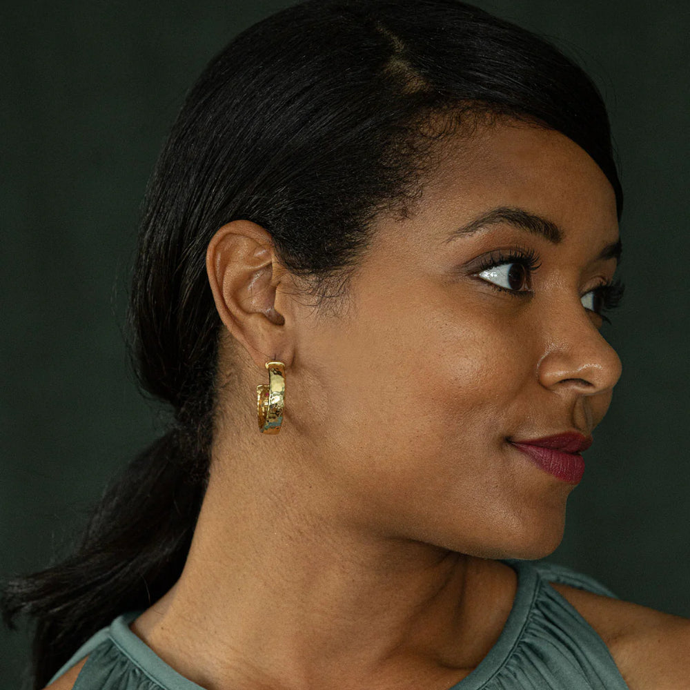 Capucine De Wulf Cleopatra Classic Medium Hoop Earrings - Gold