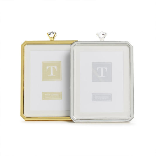 Two's Company Clear Diamond Ring 5x7 Photo Frame