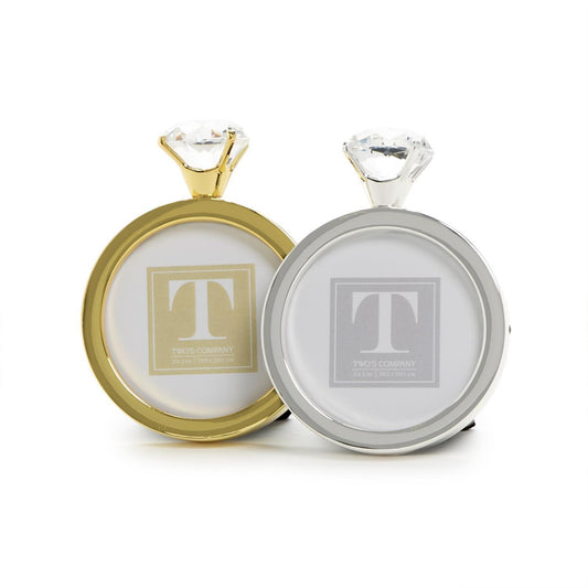 Two's Company Clear Diamond Ring Photo Frame