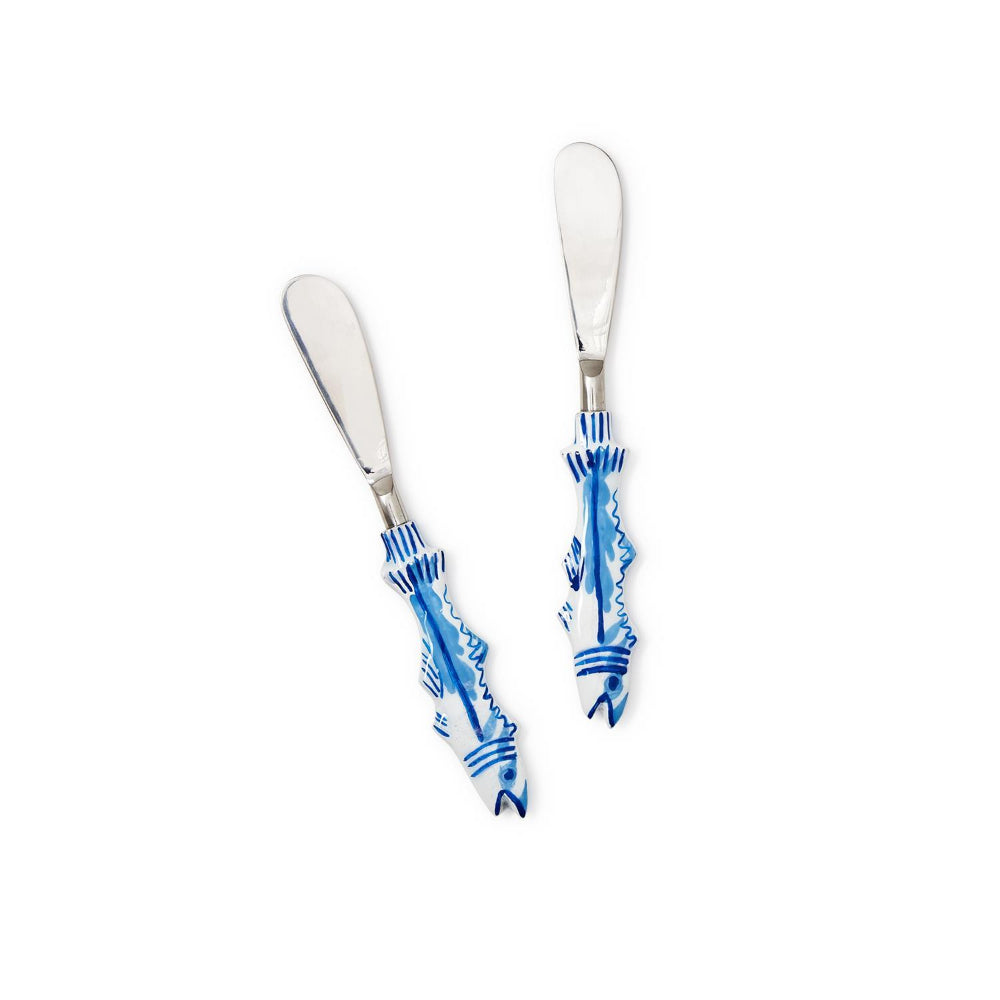 Two's Company Fish Handle Spreaders on Gift Card Set of 2