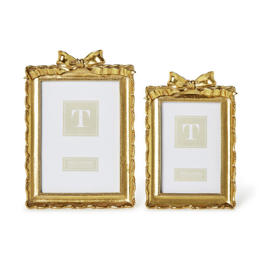 Two's Company Gold Frames with Accent Bow