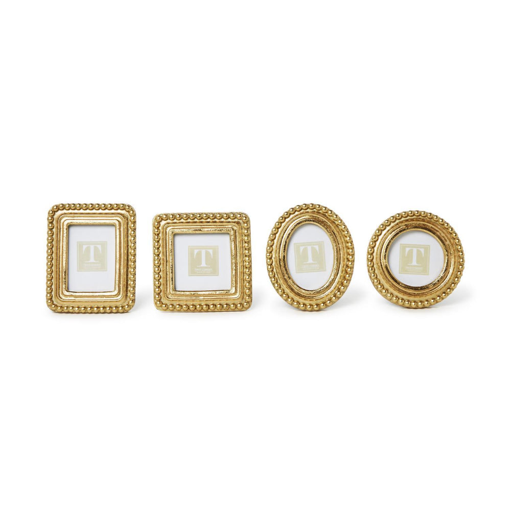Two's Company Beaded Texture Gold Frame