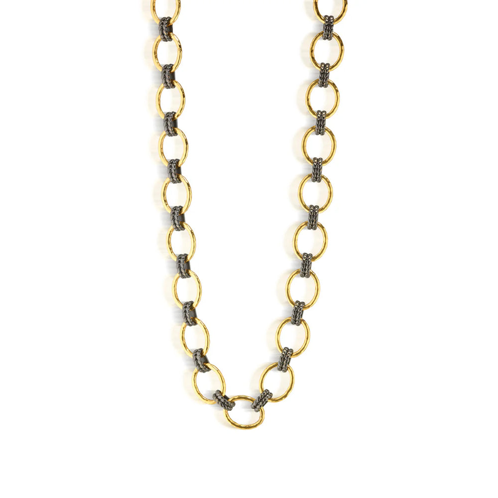 Capucine De Wulf Cleopatra Grande Link Necklace - Gold/Midnight