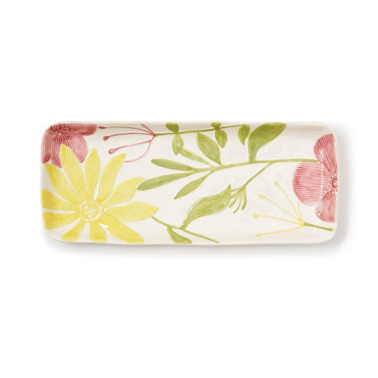 Two's Company Platter with Floral Design