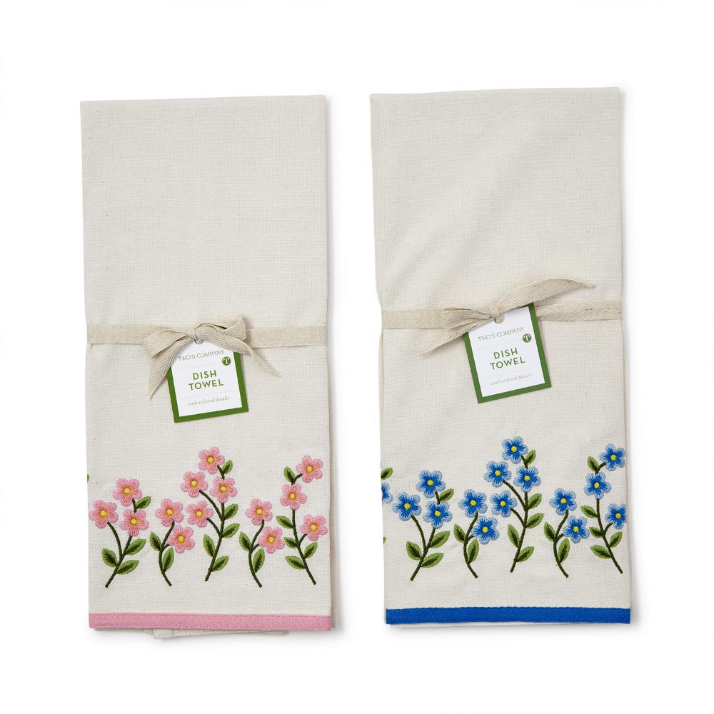 Two's Company Forget-Me-Not Dish Towel - Thumbnail 5