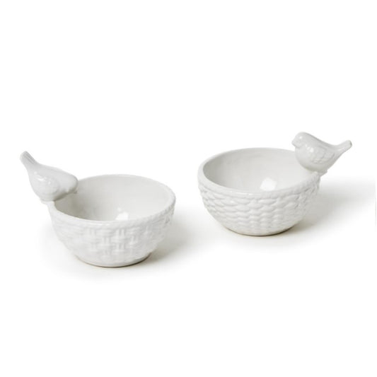 Two's Company Birds Tidbit Dish