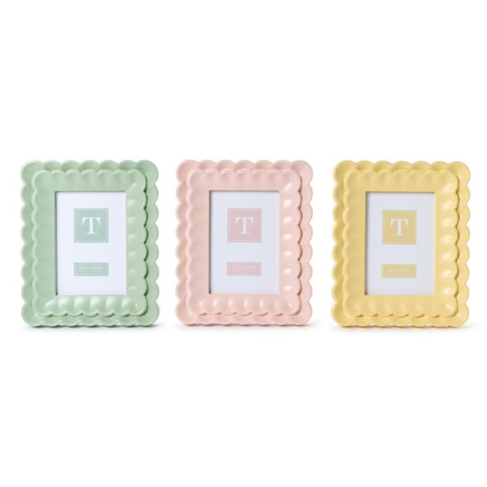 Two's Company Scalloped Wood Frames