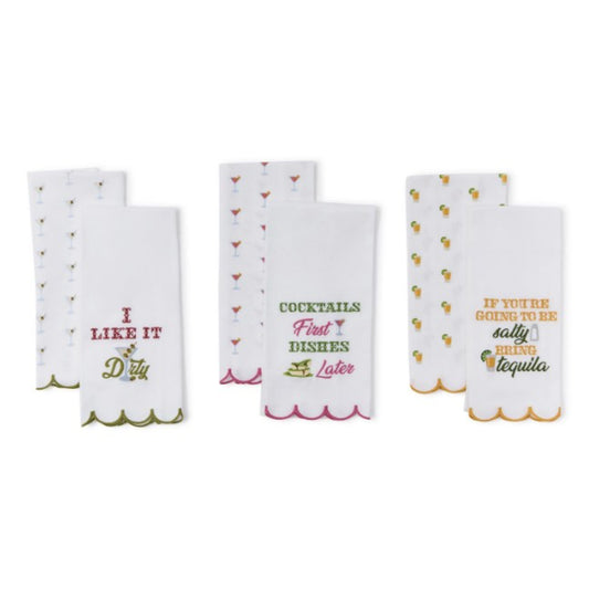 Two's Company Drinking Kitchen Dish Towel