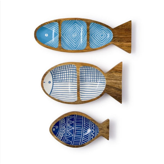 Two's Company Hand-Crafted Fish Trays