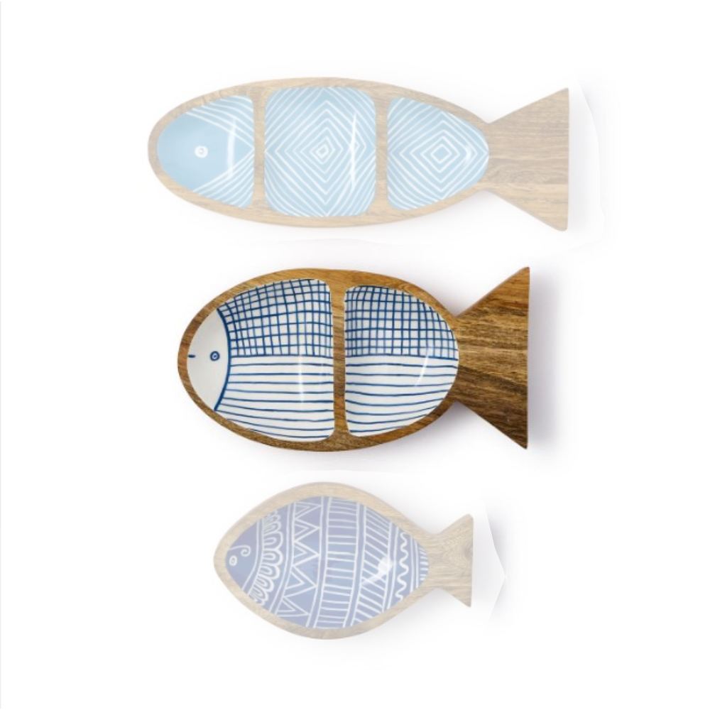 Two's Company Hand-Crafted Fish Trays
