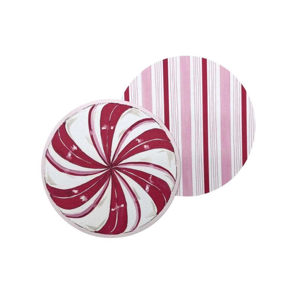 Mariposa Peppermint Candy Beaded Coaster Set
