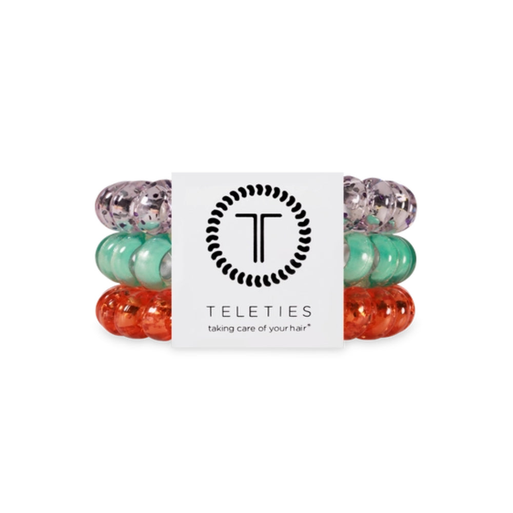 TELETIES Large Spiral Hair Coils Hair Ties - Holiday 2025