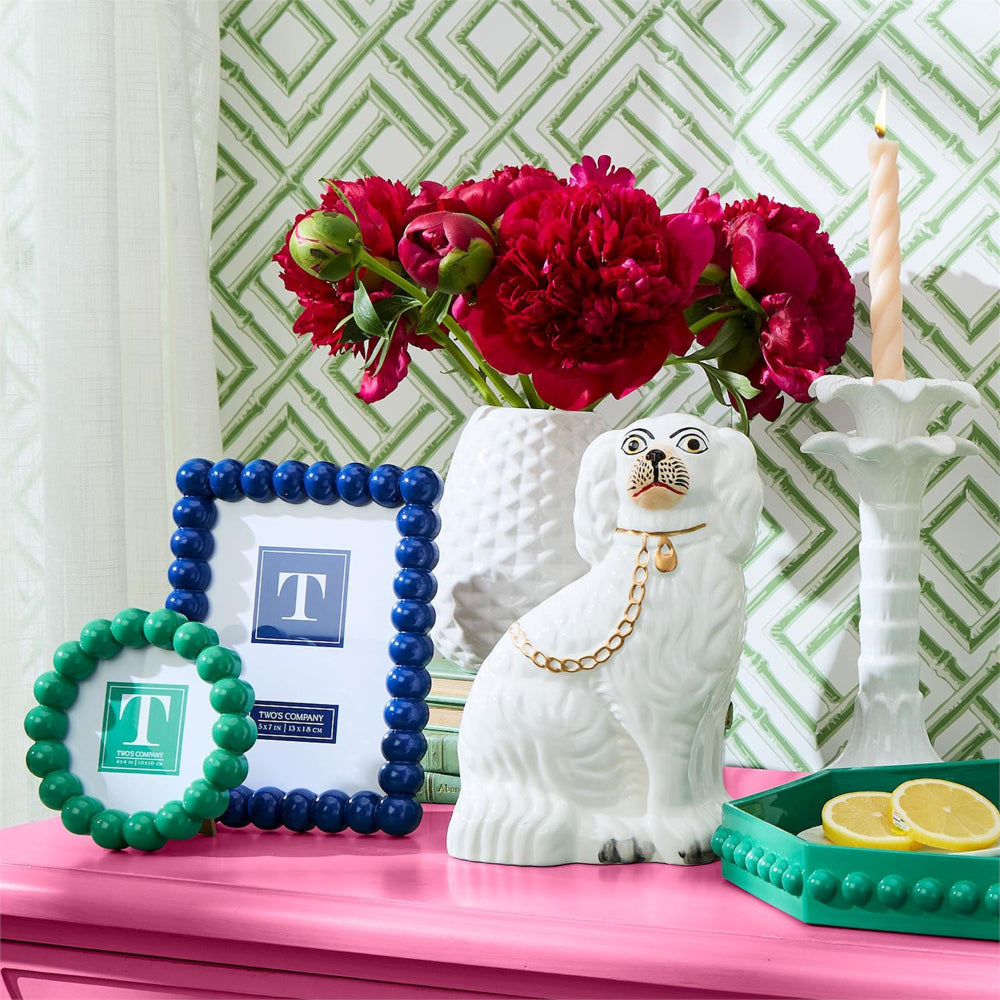 Two's Company 4" x 4"  Round Hobnail Photo Frame