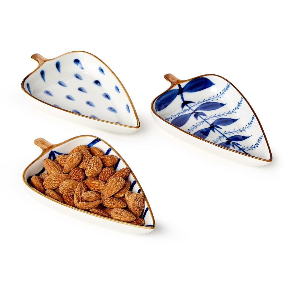 Two's Company Blue Beauties Tree Tidbit Dishes- Sold Individually
