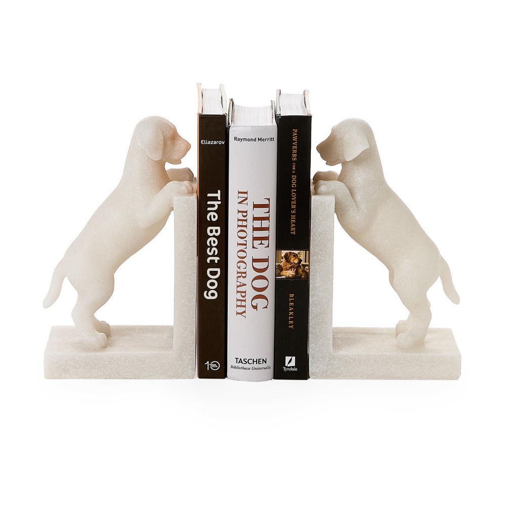 Two's Company Playful Puppy Dog Book Ends-Set of 2