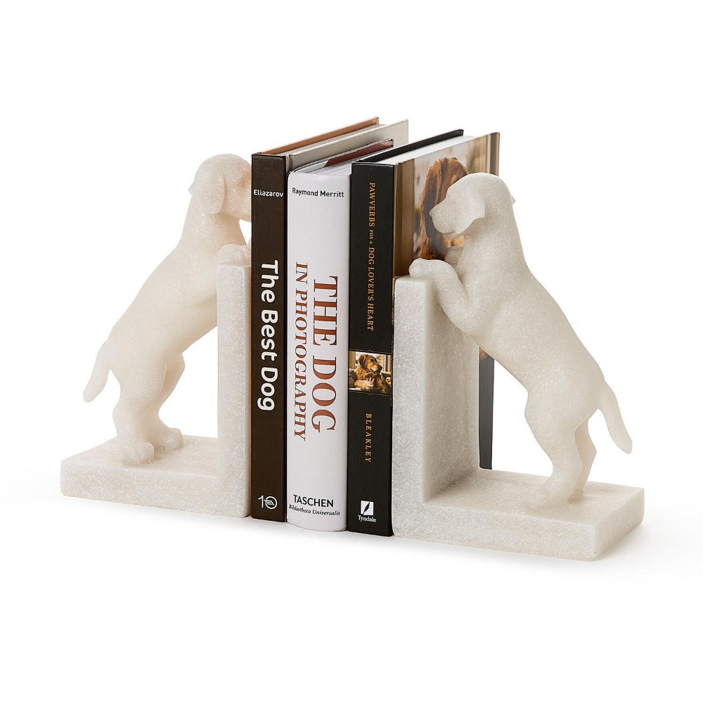 Two's Company Playful Puppy Dog Book Ends-Set of 2