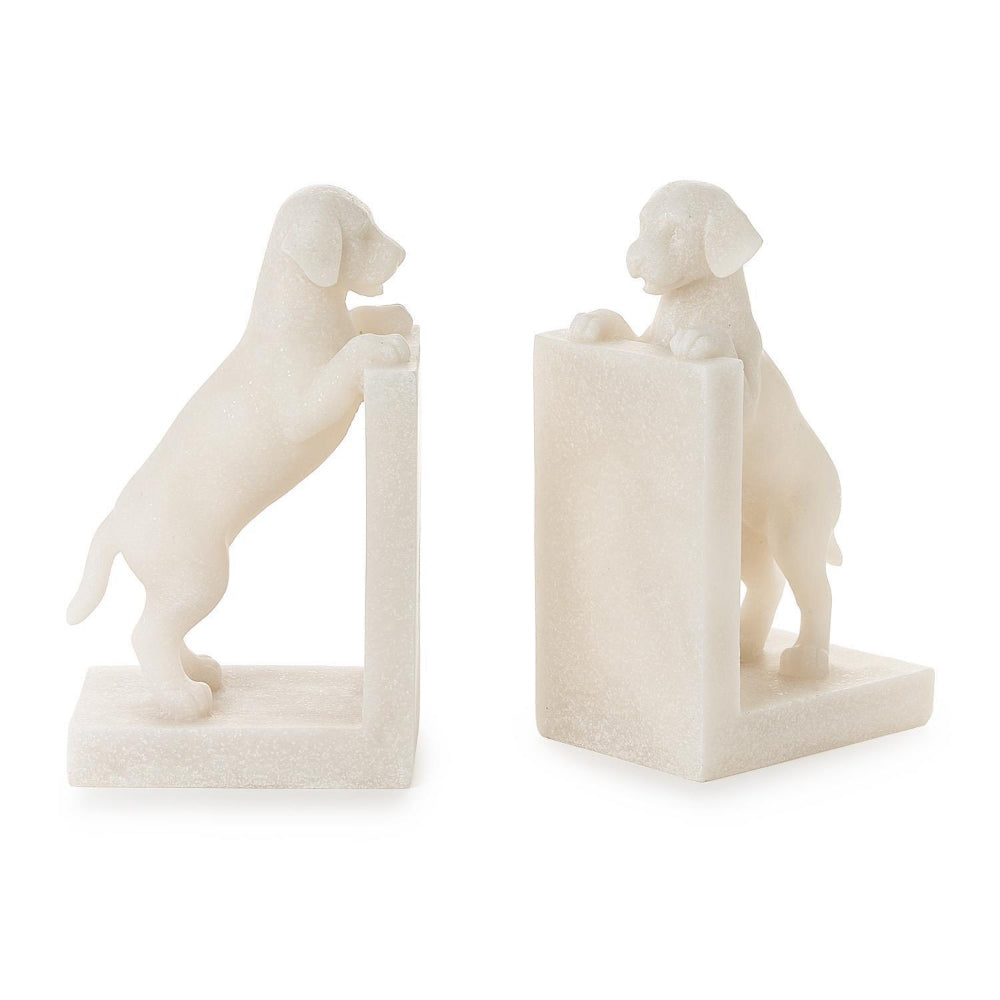 Two's Company Playful Puppy Dog Book Ends-Set of 2