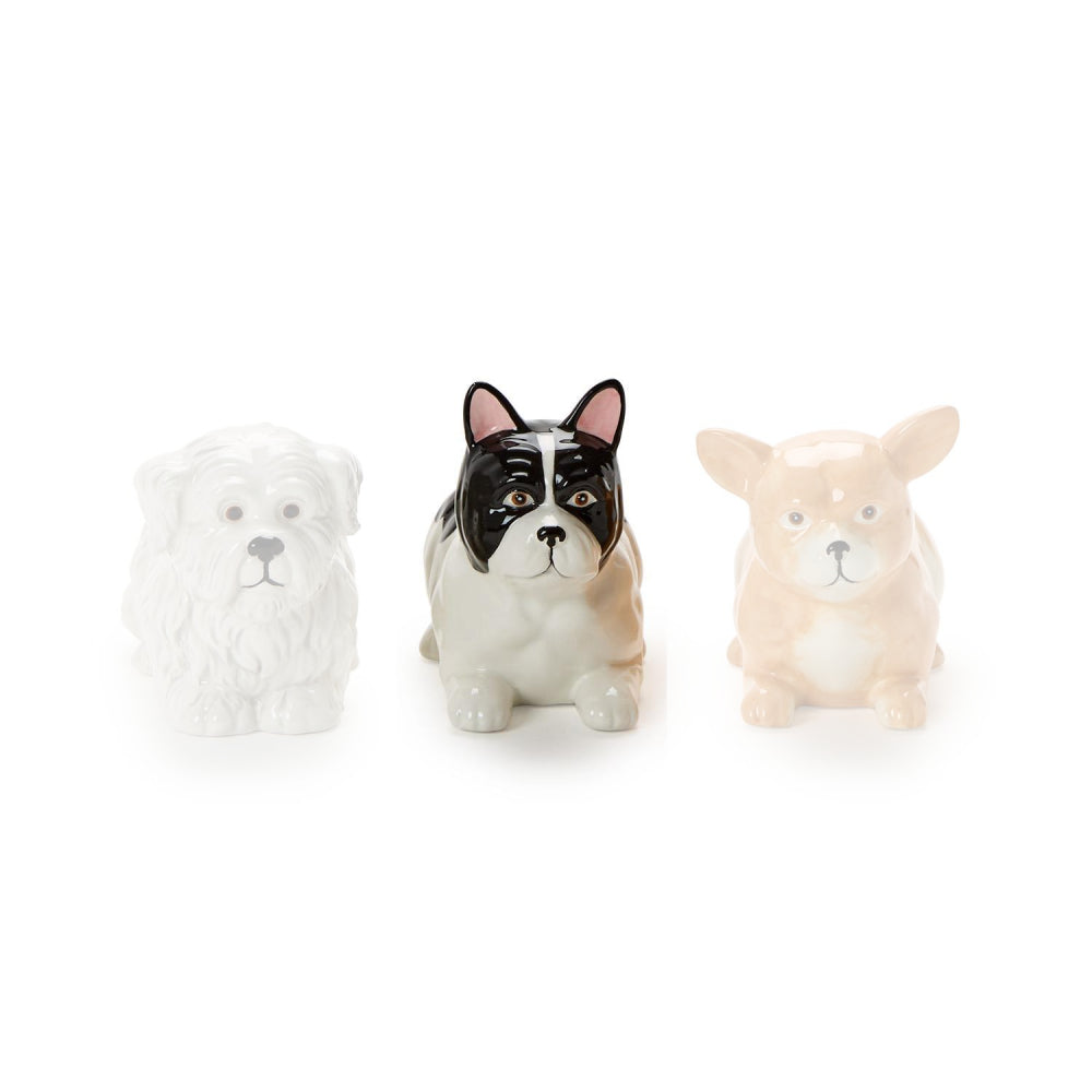 Two's Company Sitting Dog Mini Cachepot