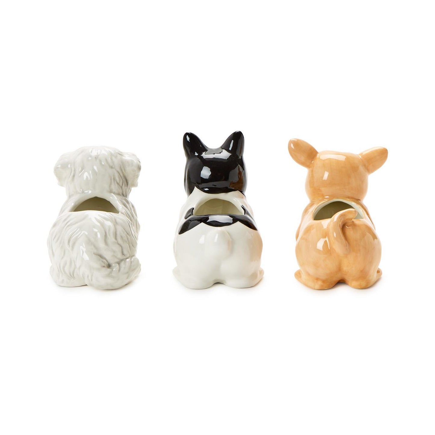 Two's Company Sitting Dog Mini Cachepot