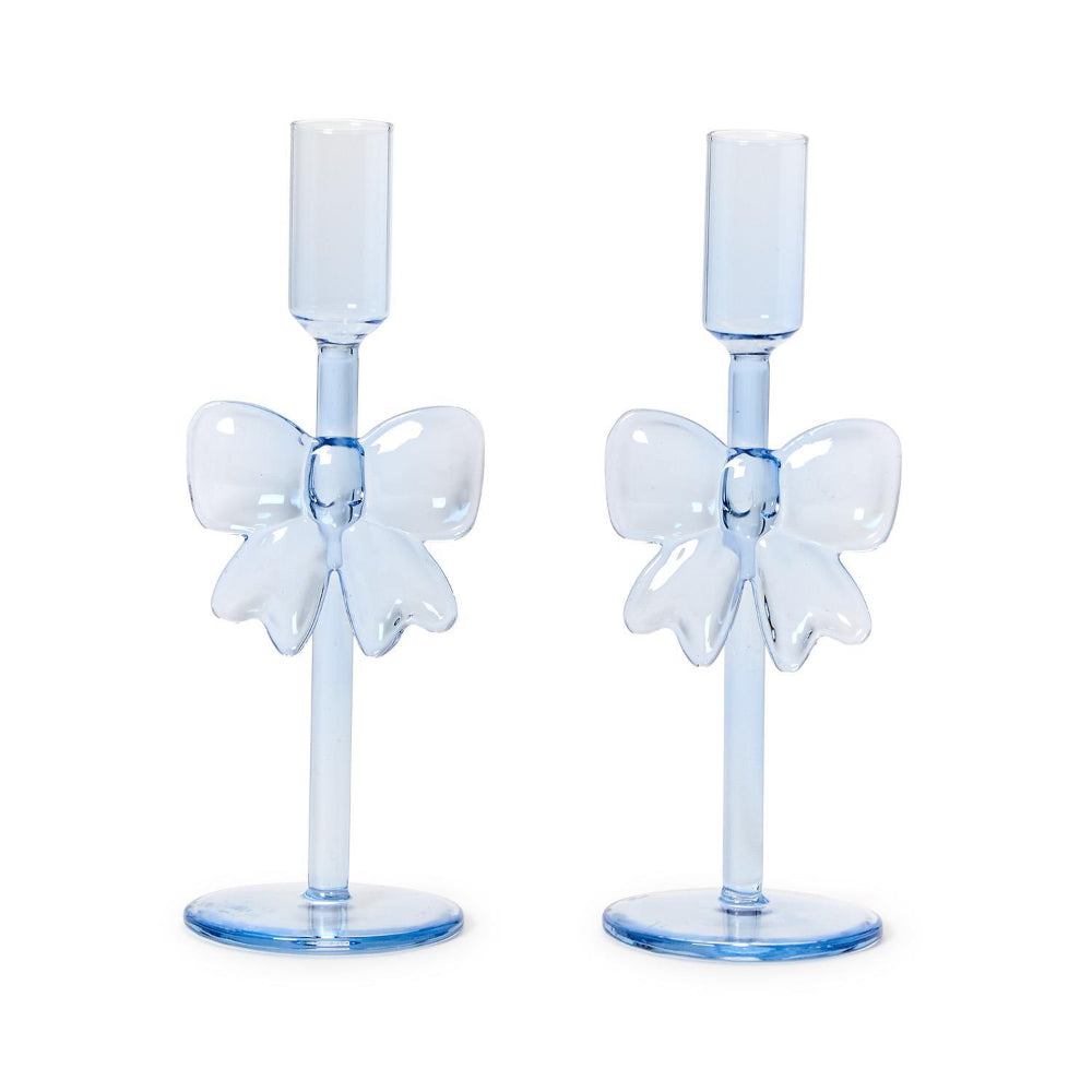 Two's Company Bow Candleholders - Set of 2