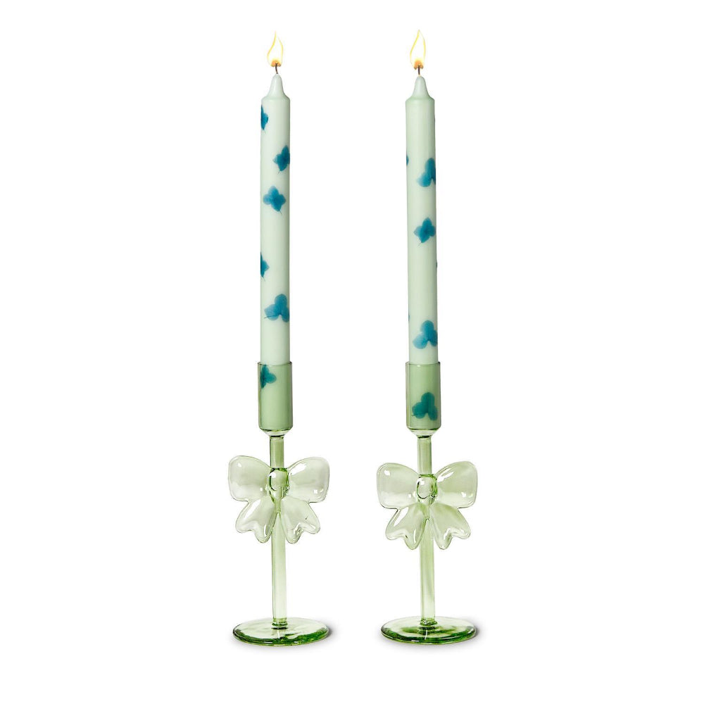 Two's Company Bow Candleholders - Set of 2
