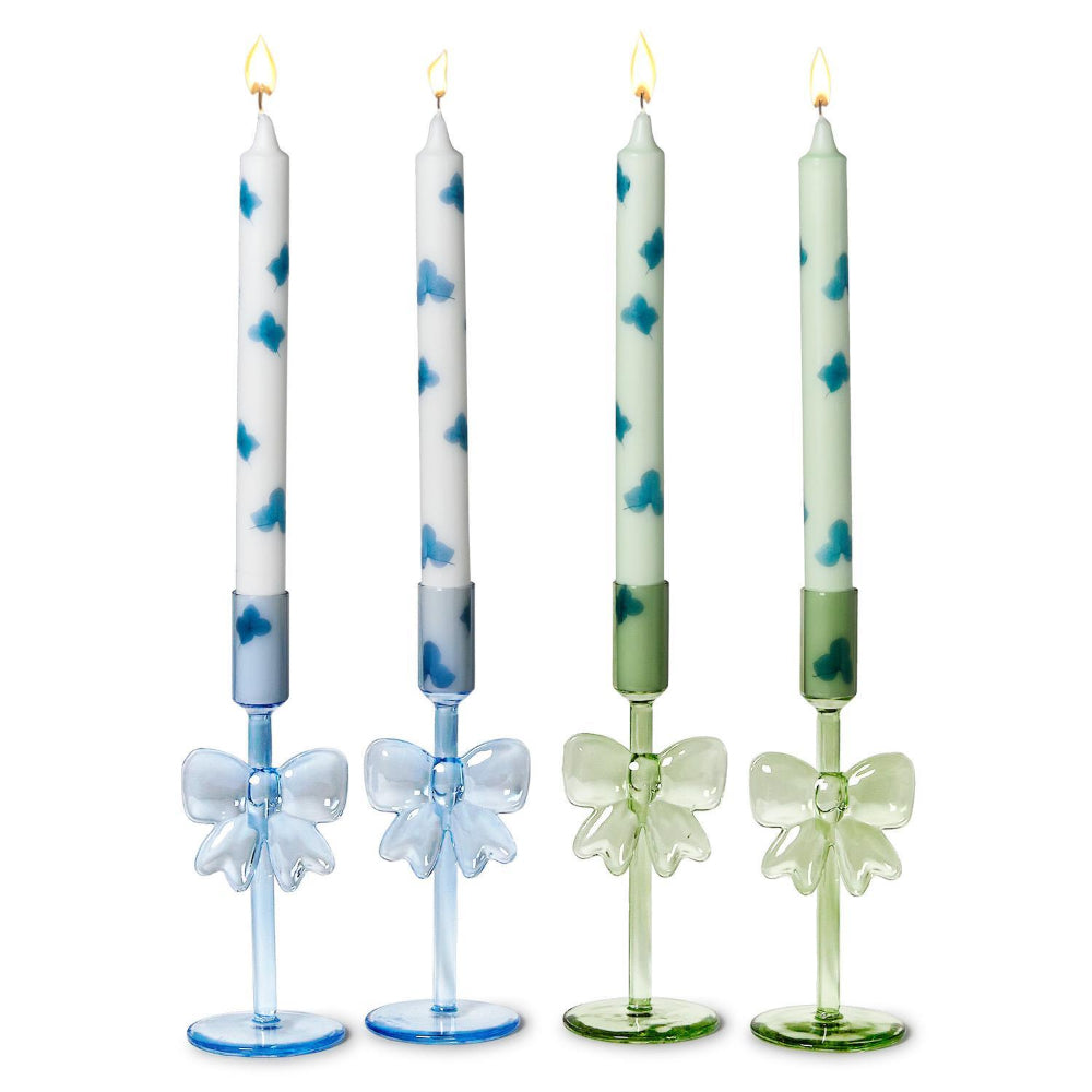 Two's Company Bow Candleholders - Set of 2